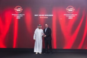 Emirates clinches Best Airline Worldwide at the 2026 Business Traveller Middle East Awards