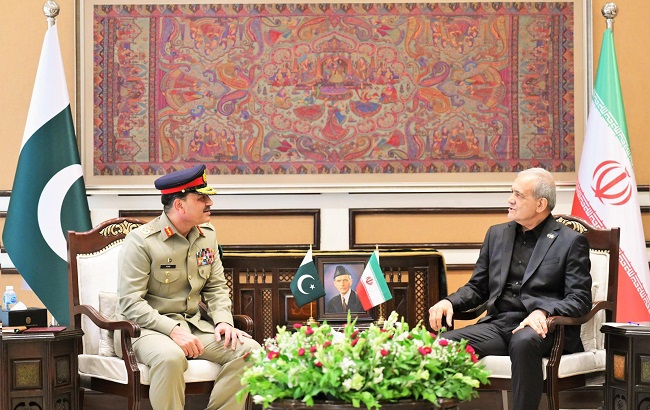 Field Marshal Syed Asim Munir,, Meets Iranian President, Reaffirms Pakistan’s Commitment to Regional Peace