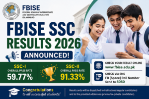 FBISE Announces 2026 SSC Part I & II