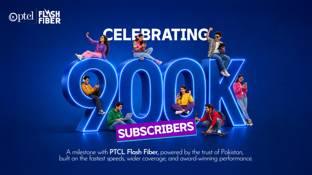 PTCL Flash Fiber 900k subscribers