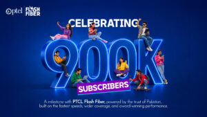 PTCL Flash Fiber 900k subscribers