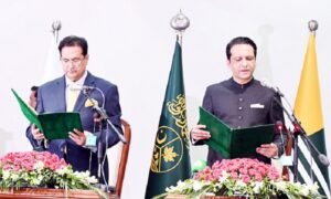Iftikhar Ali Gilani Takes Oath as Azad Kashmir PM