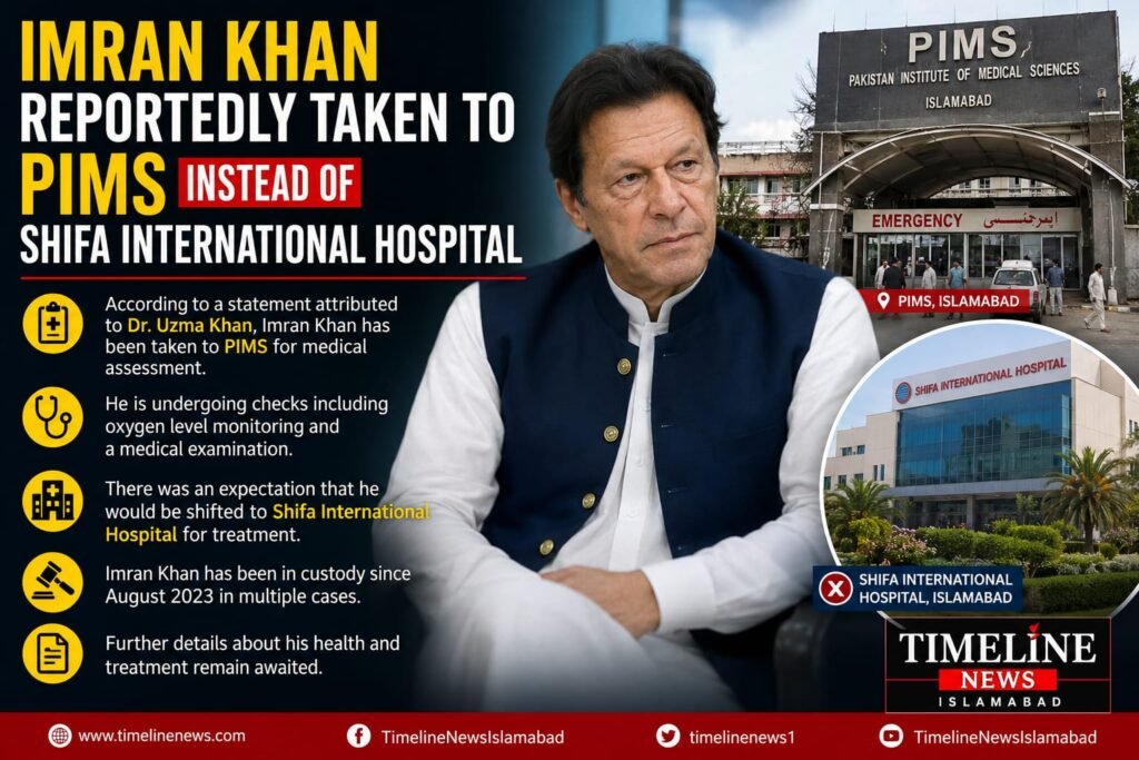 Imran Khan Reportedly Taken to PIMS