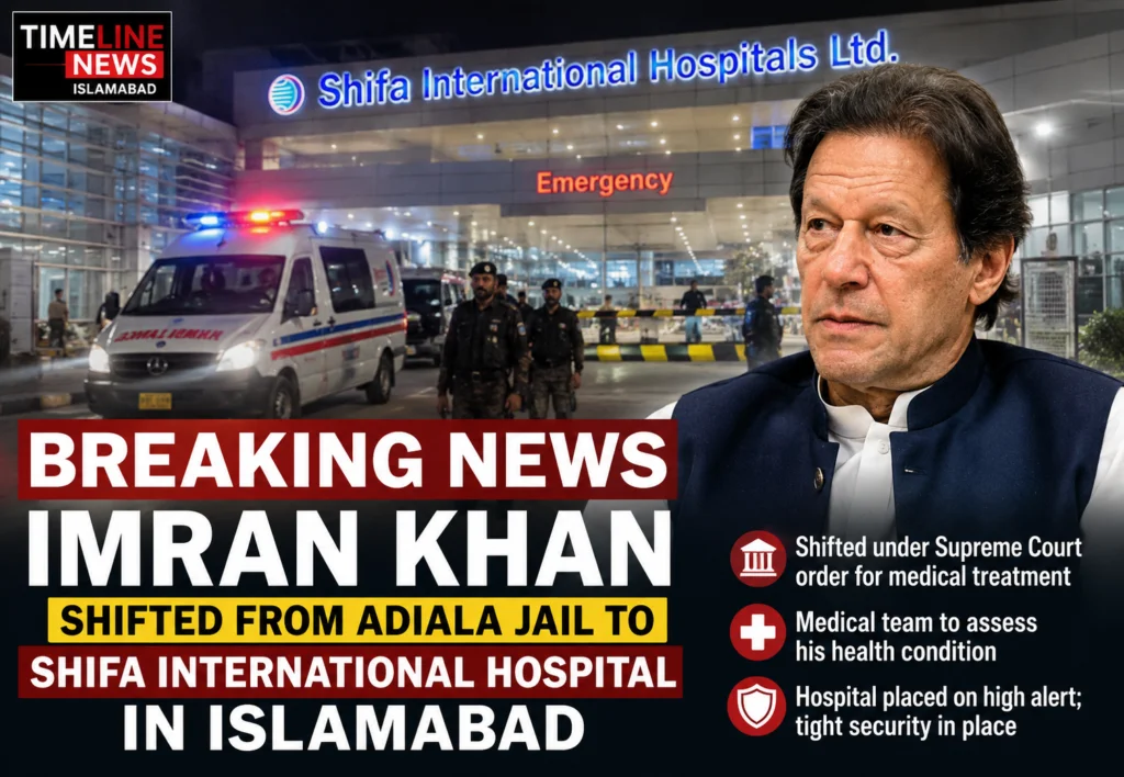 Imran Khan Reportedly Taken to PIMS Instead of Shifa International Hospital