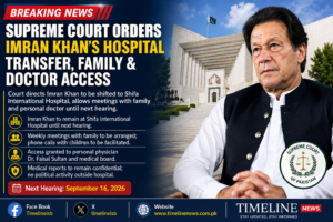 Supreme Court Orders Imran Khan’s Hospital Transfer, Family Meetings
